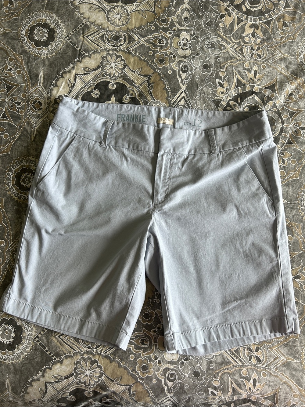 J. Crew Frankie Light Gray Chino Shorts
